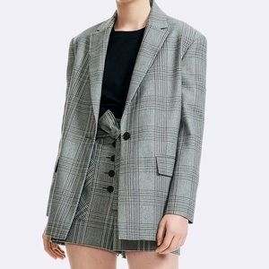 Maje Vaime Check Suit Blazer